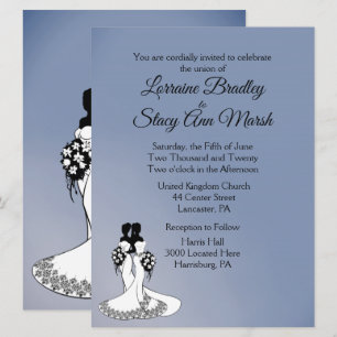 Convite para Casamento Lésbica Elegante
