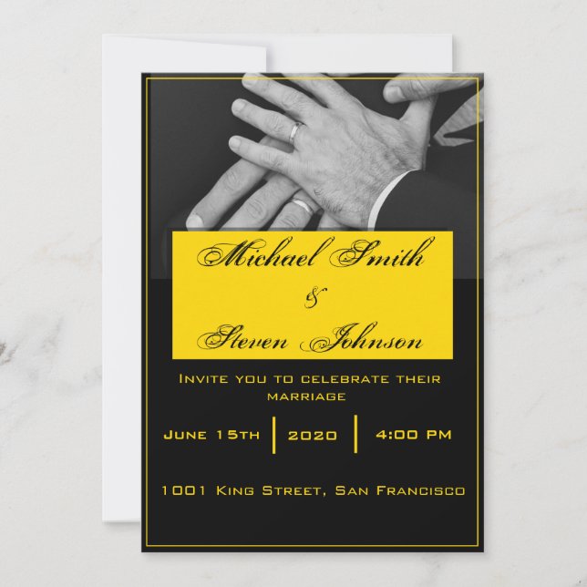 Convite para Casamento LGBT (Frente)