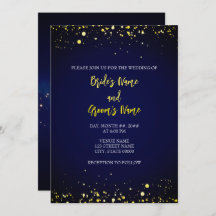 Convite para Casamento Magical Starry Night