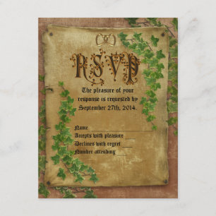 Convite para casamento medieval RSVP