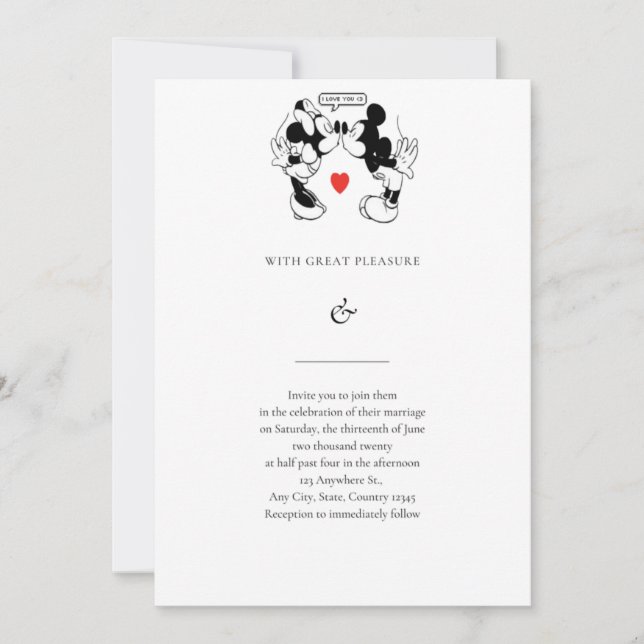 Convite para casamento Mikky (Frente)