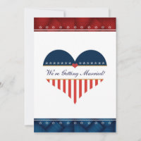 Convite para Casamento Militar Patriótico dos EUA