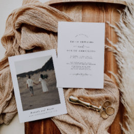 Convite para Casamento Minimalista Boho