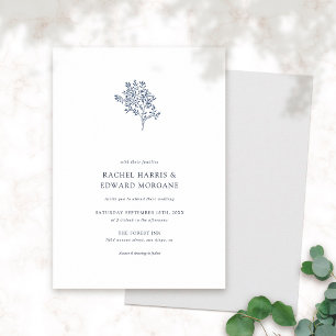 Convite Para Casamento Minimalista Da Árvore Oliv