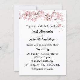 Convite para Casamento Minimalista de Gay de Cerej