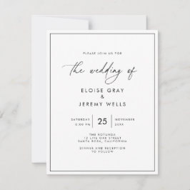 Convite para casamento moderno