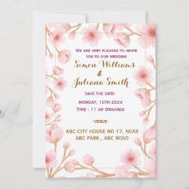 Convite para casamento moderno