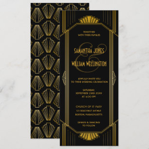 Convite para Casamento Moderno Art Deco