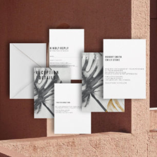 Convite para Casamento Moderno Botânico: Coleção I