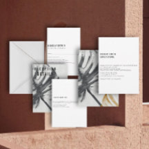 Convite para Casamento Moderno Botânico: Coleção I