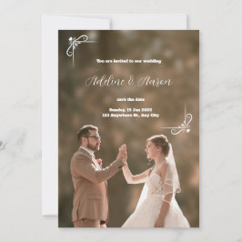 Convite para Casamento Moderno Brown