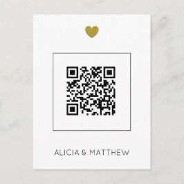 Convite para casamento moderno com código QR