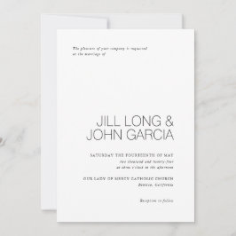 Convite para casamento moderno com Design mínimo