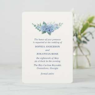 Convite para Casamento Moderno de Hydrangea
