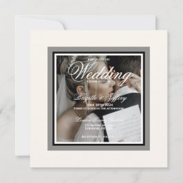 Convite para casamento moderno de script simples