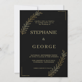 Convite para casamento moderno e minimalista