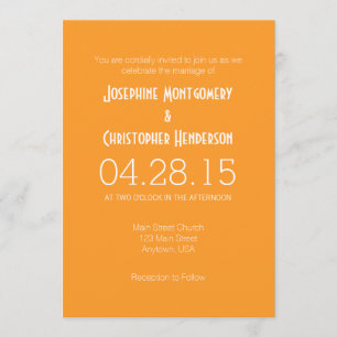 Convite para Casamento Moderno e Simples Branco La