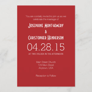 Convite para Casamento Moderno e Simples Branco Ve