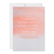 Convite para casamento moderno elegante de aquarel