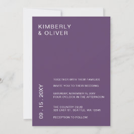 Convite para Casamento Moderno Elegante Simples Ro