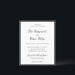 Convite para Casamento Moderno Elle Simple<br><div class="desc">Convite moderno de casamento com um simples design com seus detalhes de eventos cercados por uma fronteira fina.</div>