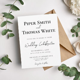 Convite para Casamento Moderno Negrito | Minimalis