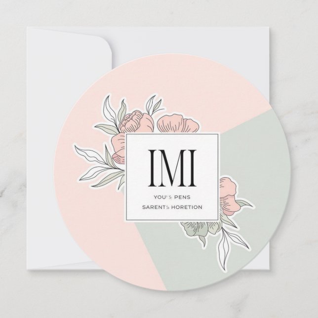 Convite para Casamento Moderno Russo Personalizado (Frente)