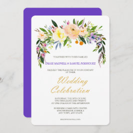 Convite para Casamento Moderno Selvagem e Floral