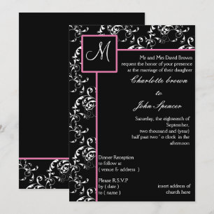 Convite para casamento Monograma