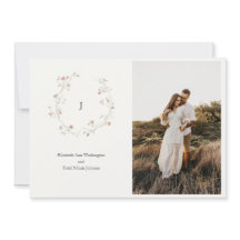 Convite para Casamento Monograma Foto por Watercol