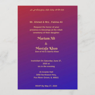 Convite para Casamento Muçulmano