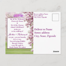 Convite para Casamento Muçulmano Islâmico do Jardi