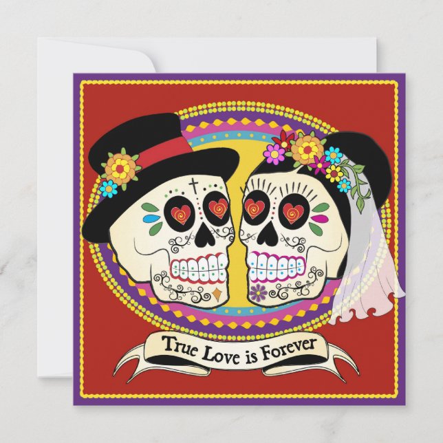 Convite Para Casamento Na Praça Los Novios (Inglês (Frente)