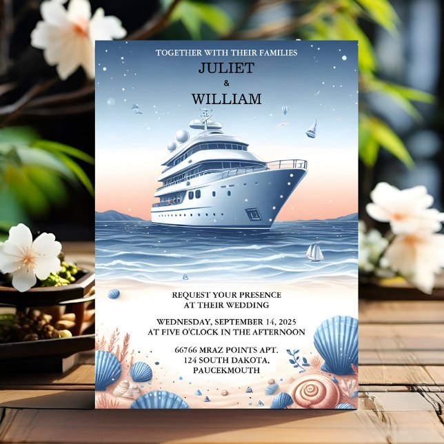 Convite Para Casamento Náutico Azul Marinho Náutico Naufrá (Criador carregado)