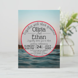 Convite para Casamento Náutico do marinho Moderno