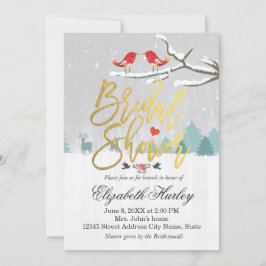 Convite para Casamento no inverno da Cena de Neve