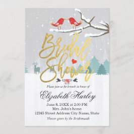 Convite para Casamento no inverno da Cena de Neve
