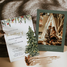 Convite para Casamento no inverno das Luzes da Árv