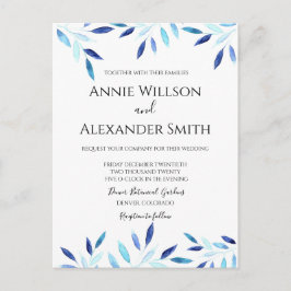 Convite para Casamento no inverno de Aquarela Botâ