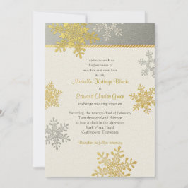Convite para Casamento no inverno de Floco de Neve