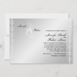 Convite para Casamento no inverno de Floco de Neve