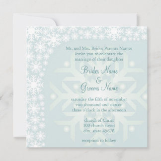 Convite para Casamento no inverno em Floco de Neve