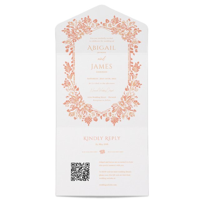 Convite para casamento Norwich com cartão RSVP (Criador carregado)