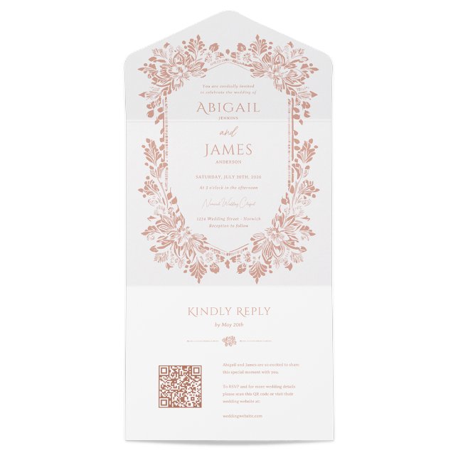 Convite para casamento Norwich com cartão RSVP (Criador carregado)