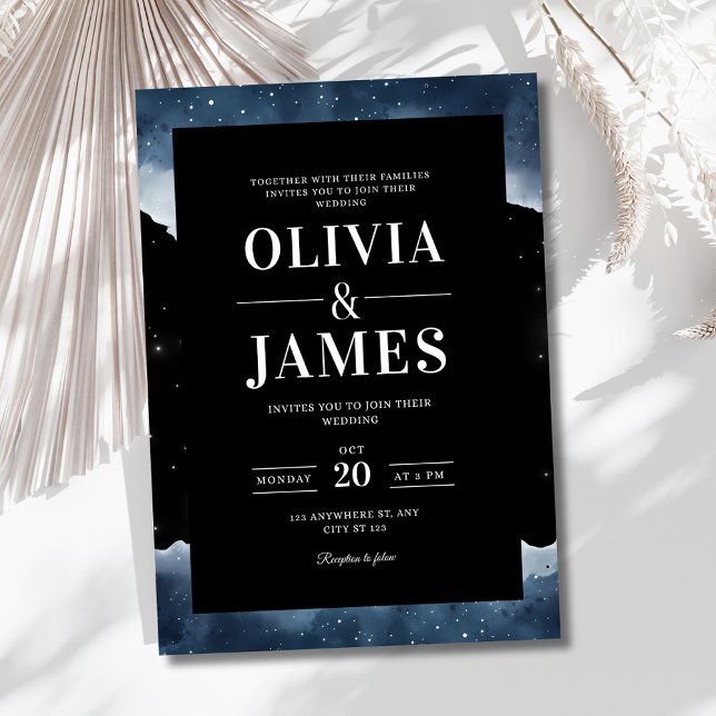 Convite para casamento noturno estelar, Casamento  (Criador carregado)