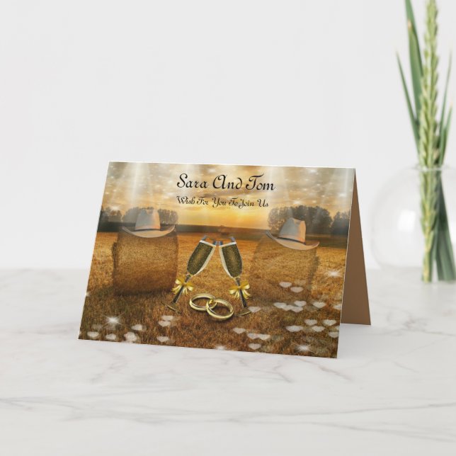 Convite para Casamento Ocidental do País (Frente)