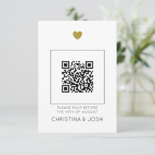 Convite para Casamento Online RSVP de Código QR Mo