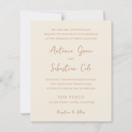 Convite para Casamento Orçamental de Neutrais Terr