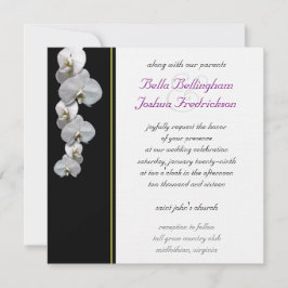 Convite para Casamento Orquídea Branca 5.25x5.25