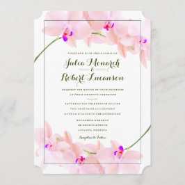 Convite para Casamento Orquídea Elegante